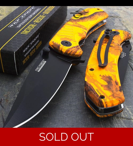 Orange Camo Tac Force Knife